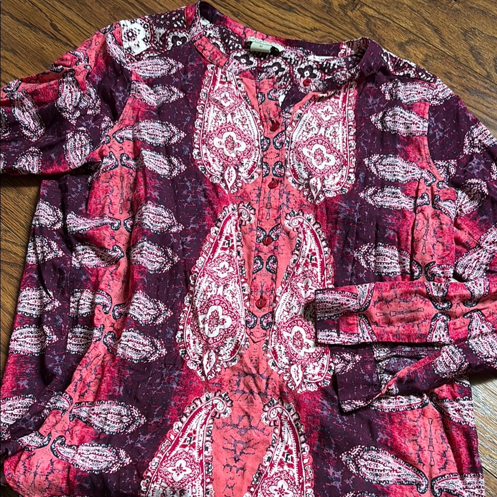 Lucky Tie Dye Paisley Print Top